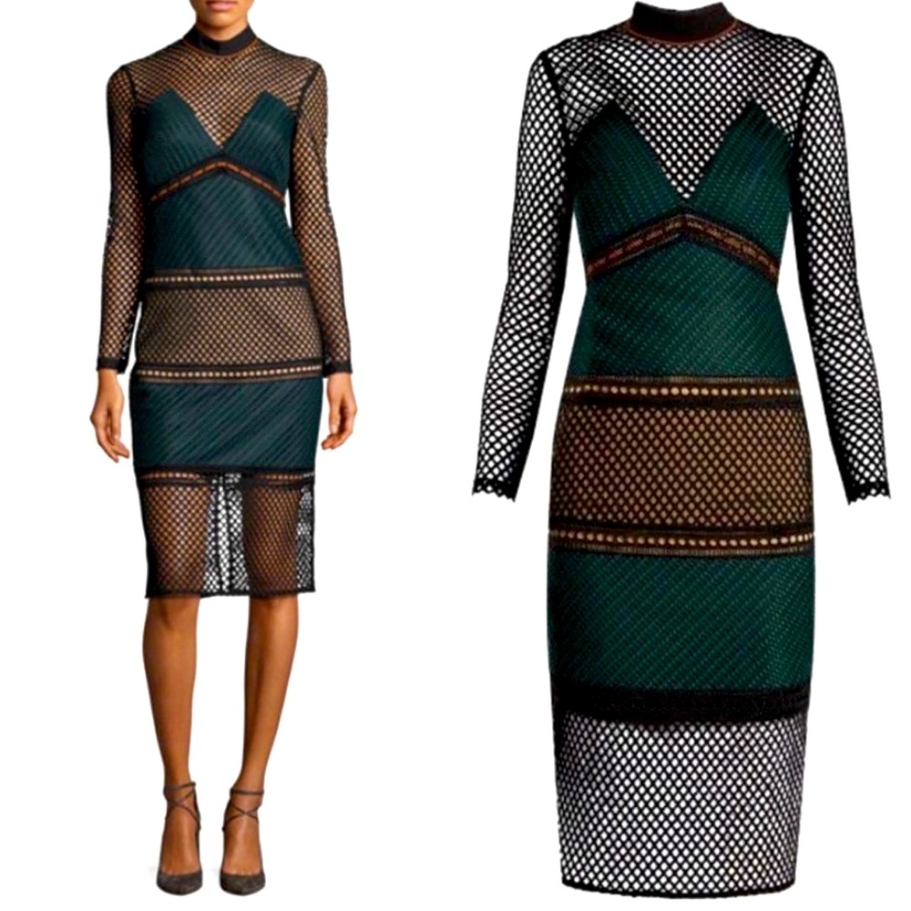 SELF-PORTRAIT
Lace Pattern Midi Length Dress